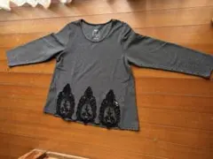 AS KNOW AS DE BASE ボーダー カットソー レース 刺繍のサムネイル