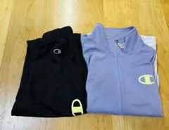 【ともっちさん専用】Champion ジャージセット 紫色・黒色 (140cm)
