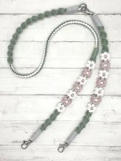 【練習作品】ハンドメイド　マクラメ　3wayスマホショルダー