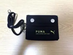 S241　PUMA プーマ 財布 ウォレット ストラップ付 黒 キッズ