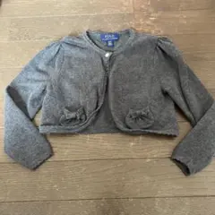 【中古】ポロ ラルフローレン ボレロ カーディガン 100cm グレー 冠婚葬祭