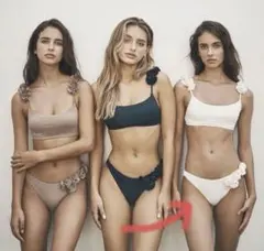 【美品】アリシアスタン　コットン色　フラワー装飾 ビキニ下　alexiastam