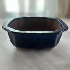 盆栽鉢 楕円形 瑠璃釉 2穴 陶器 - メルカリ