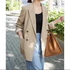 Spick & Span ベージュ ダブルブレストジャケット