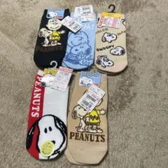 PEANUTS スヌーピー レディースソックス5足セット