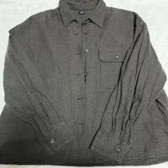 UNIQLO チェック柄フランネルシャツ　L ブラウン　綿100%
