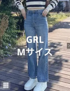GRL 【cu161】フレアデニムパンツ Mサイズ