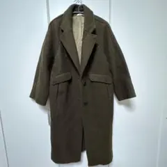 MOUSSY ウール チェスターコート 1 カーキ【 S〜M相当】ロングコート