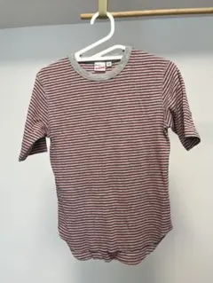 ヘルスニット　Tシャツ Sサイズ 赤ボーダーのサムネイル