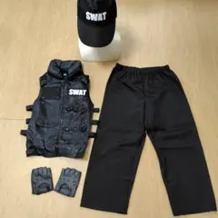 SWAT コスチュームセット キャップ ベスト パンツ グローブ 120cmのサムネイル