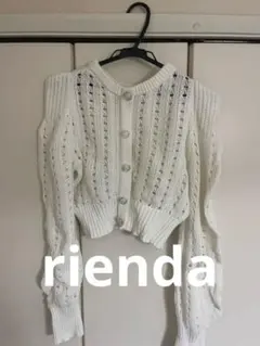 rienda ショルダーポイントクロシェ TOP
