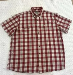【人気サイズ】カーハート 半袖チェックシャツ 2XL TALL ゆるだぼ 古着のサムネイル