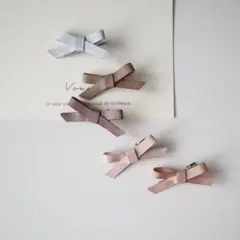グログランリボン　ヘアクリップ