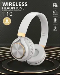 新品未使用✨️ ワイヤレスヘッドホン 白 低遅延 高音質 マイク内蔵 防水仕様