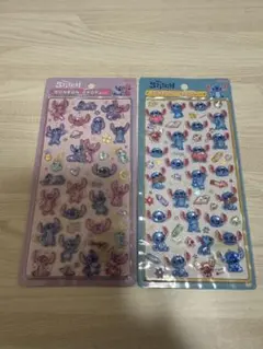 スティッチ エンジェル　ボンボンドロップシール　２枚セット　正規品