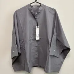 【新品】+J UNIQLO グレー ドロップショルダーシャツ Sサイズ