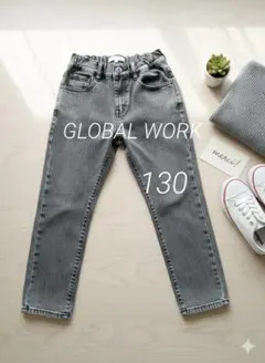 ◆GLOBAL WORK ◆グレー デニムパンツ 130