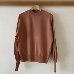 le.coeur blanc くすみオレンジ　長袖ニット