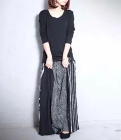 アンティカ antiqua 切替ロングスカート☆美品