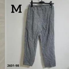 【M】千鳥格子 テーパードパンツ センタープレス ウエストゴム