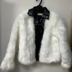 ホワイトファーライダースジャケット