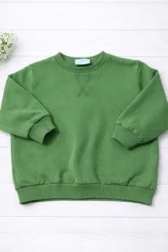 ZARA スウェット　裏起毛　80 グリーン