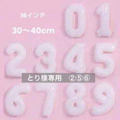 16㌅　数字バルーン　バースデーナンバー　誕生日　記念日　イベント 高約40cm