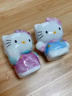 ハローキティ レトロ　陶器フィギュア 2個セット