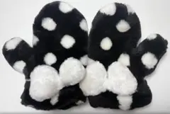 ミニーマウス　ディズニー　水玉ミトン　ドットミトン