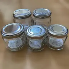 未使用 ガラス瓶 5個セット 金属蓋付き ミニ