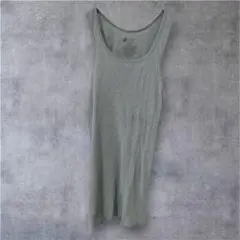 グレー コットン タンクトップ ノースリーブ レディース メンズ