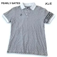 パーリーゲイツ ゴルフウェア 半袖ポロシャツ PGロゴ 総柄 M 極美品