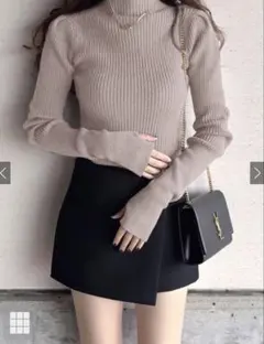 GRL サムホール付きロングスリーブニットトップス[k9206d]