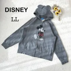 【東京ディズニーリゾート】ミッキー フード付きジップパーカー 耳付き LLサイズ