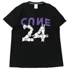 CUNE 24周年 うさぎ ねこ ロゴ プリント 半袖 Tシャツ ブラック Mのサムネイル