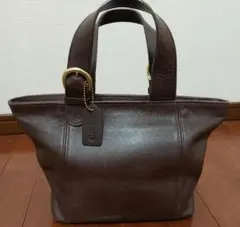 コーチ　COACH　ダークブラウン　レザー　トートバッグ
