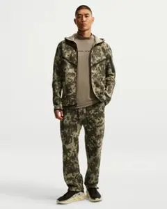 【新品】ナイキ テック メンズ オープンヘム フリース カモ パンツ 2XL