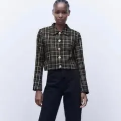 ZARA ツイードジャケット ショート丈【匿名配送】