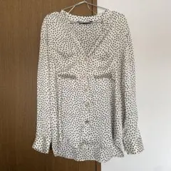 ZARA ドット柄長袖シャツ