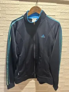 adidas ネイビー 青 トラックジャケット ナイロンジャケット