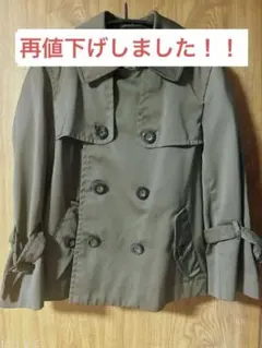 【再値下げ！！】ROPE PICNIC オリーブ色ショート丈トレンチコート