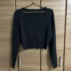coca スクエアネックカーディガン　ブラック　L