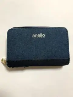 anello 二つ折り財布 ネイビー