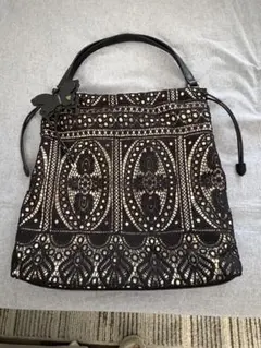 美品 ANNA SUI アナスイ Butterfly Tote Bag グレー - メルカリ
