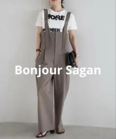 BONJOUR SAGAN 【撥水・接触冷感・UVカット】ハイウエストサロペット