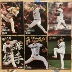 プロ野球チップス 2025 第2弾 藤井聖 岸孝之 早川隆久 涌井秀章 6枚組