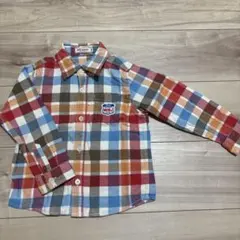 ミキハウス チェック柄 長袖シャツ 100cm