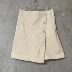 UNIQLO♡ガールズ 巻きスカート風キュロット コーデュロイ ベージュ 160