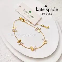 B582/kate spade/クリア クリスタル バタフライ ブレスレット