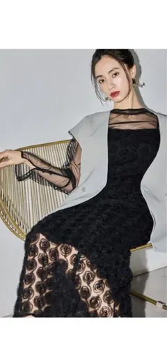 ローズレースペンシルドレス　niana